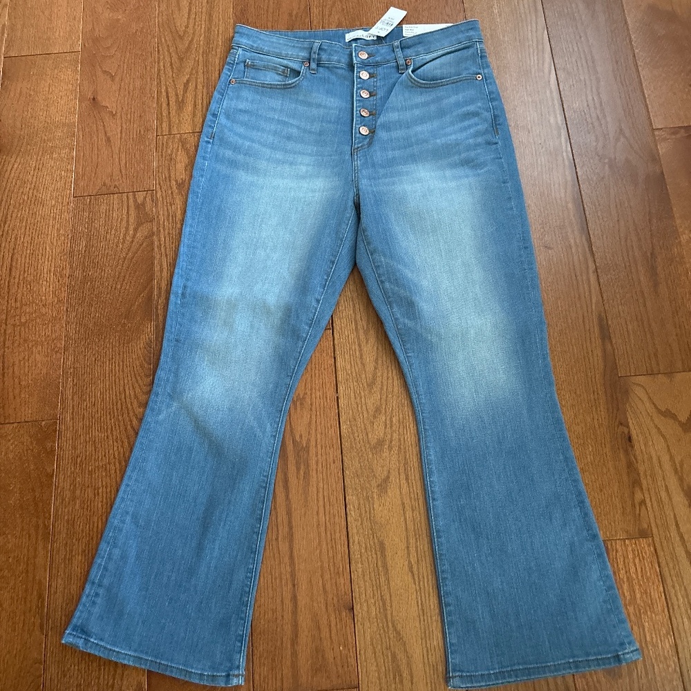 LOFT Jeans Size 29 Size 8 The Kick Crop High Rise Curvy Fit